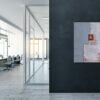 Abstraktes Acryl Gemälde mit Beton „Loft & Work" Unikat (204), handgemalt, Originalbild von Gabriele Hofer