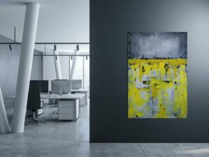 Abstraktes Acryl Gemälde „Impression YELLOW" Unikat (209)