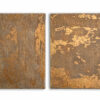 Diptychon, Mixed Media, Acryl Gemälde "Gold Line II" Unikat (287)