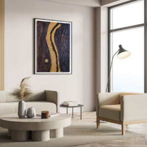 luxuriöses, abstraktes Acryl Gemälde "Golden River" - Unikat - 190 ©G-Hofer_TEXTAG-GROUP