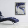 Mixed Media "Silver-Blue" Unikat - Abstraktes Acryl Gemälde - Exklusive Home Decoration (285)