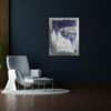 Mixed Media "Silver-Blue" Unikat - Abstraktes Acryl Gemälde - Exklusive Home Decoration (285)
